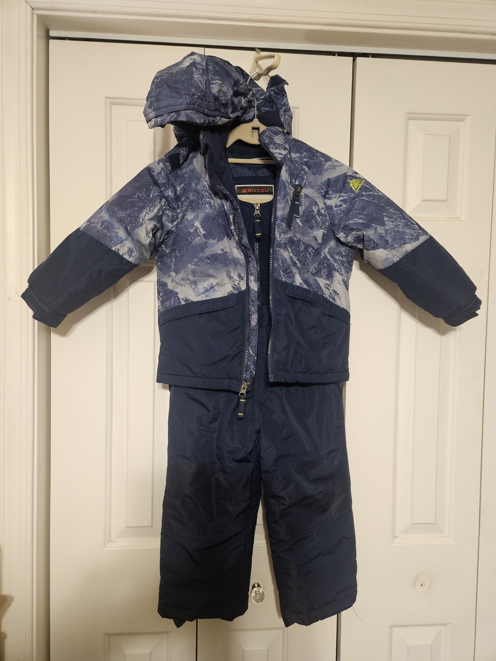 Snozu Kids 2 Piece Blue Snowsuit Winter Coat & Bib Snow Pants